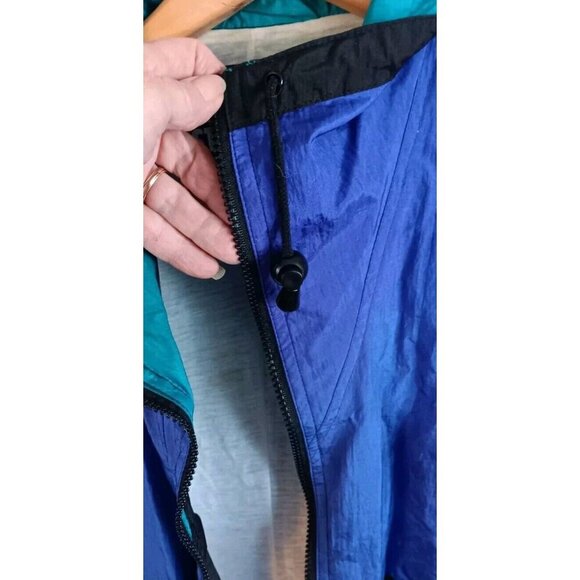 Vintage Stagsport (M) Purple Black Green Zip-Up‎ Front Windbreaker - Picture 7 of 7